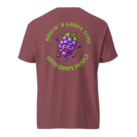 "Grape Time, Grape People" Unisex garment-dyed heavyweight t-shirt